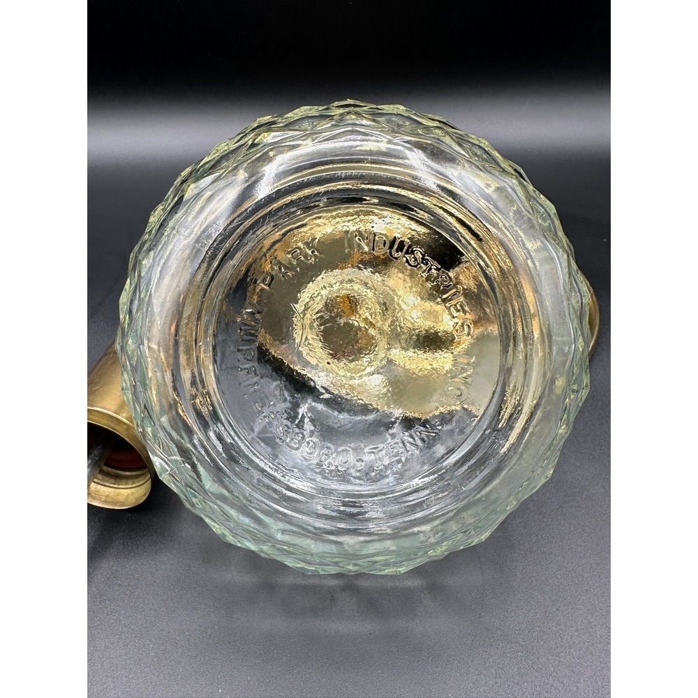 Vintage Park Industries Glass and Brass Decanter Pump Dispenser Mid Century - Picture 10 of 10